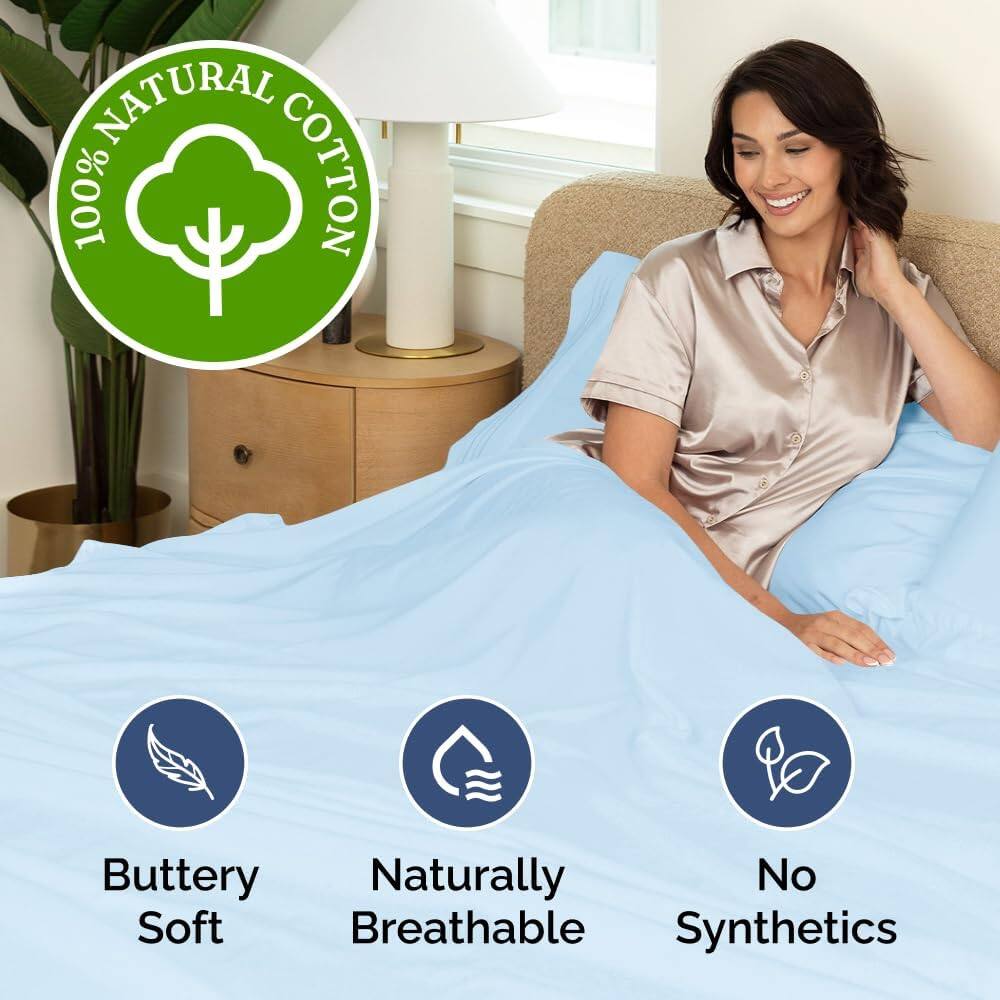 100% Natural Cotton

Buttery Soft  
Naturally Breathable  
No Synthetics