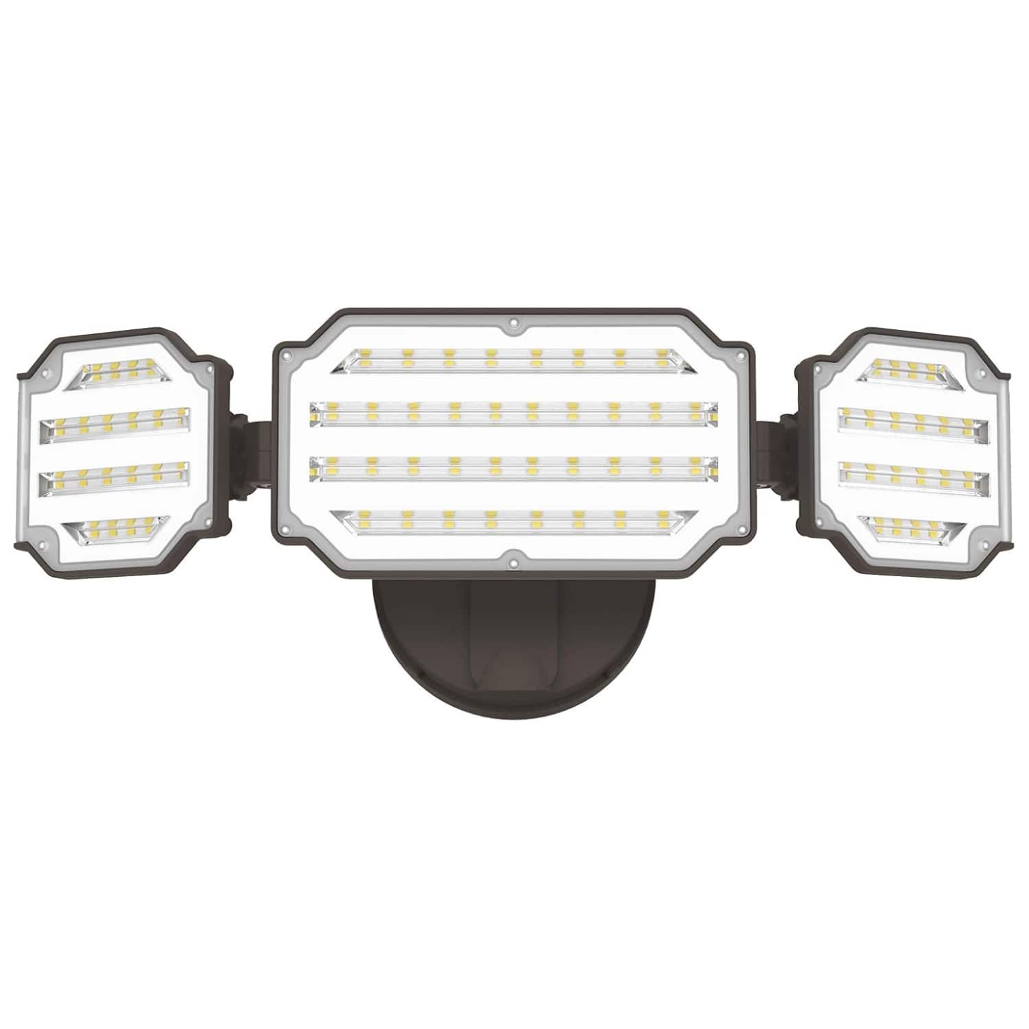 Lepower - 4500LM Outdoor Flood Light Switch Controll 5000K 3 Adjustable Heads Waterproof LED Security Lights For Garage - Brown price history on PriceWatchPro