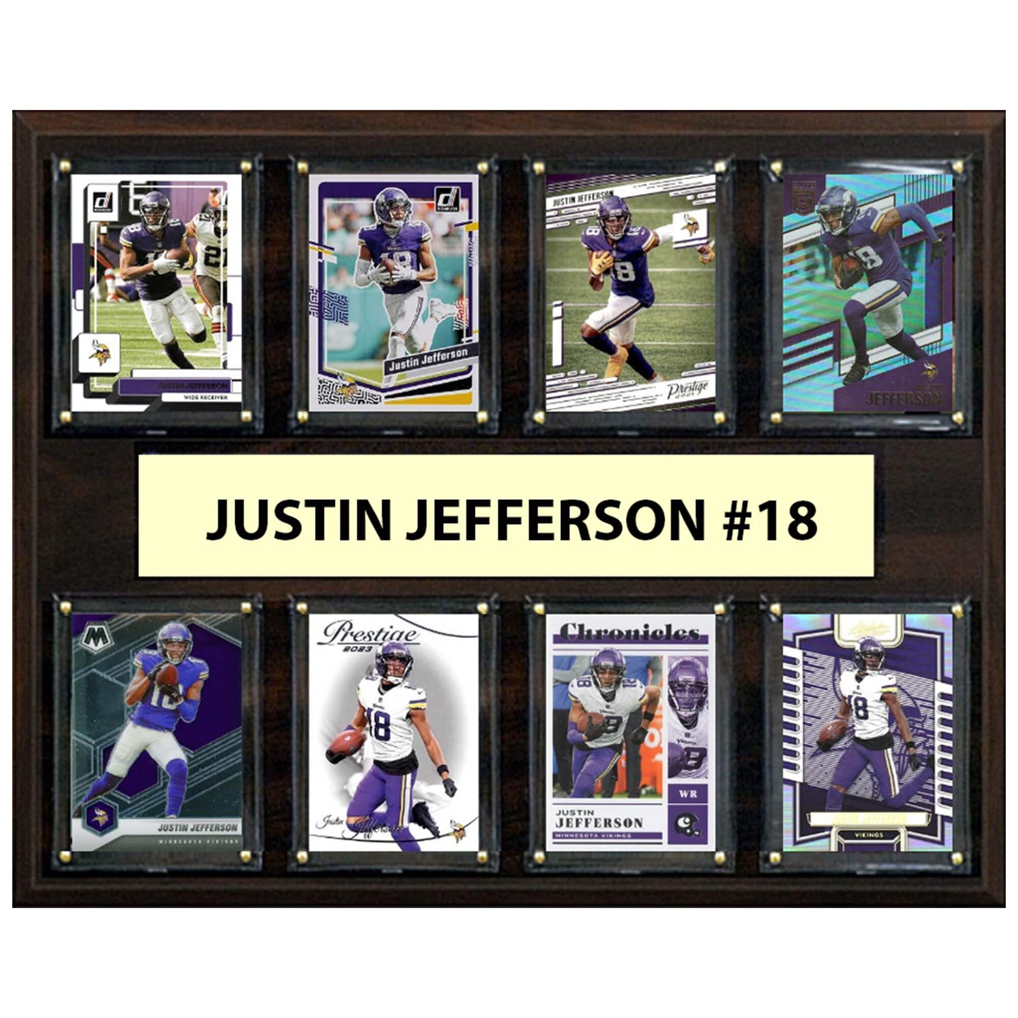 "C&I Collectibles - Justin Jefferson Minnesota Vikings 12"" x 15"" Trading Card Plaque - Multicolor" price history on PriceWatchPro