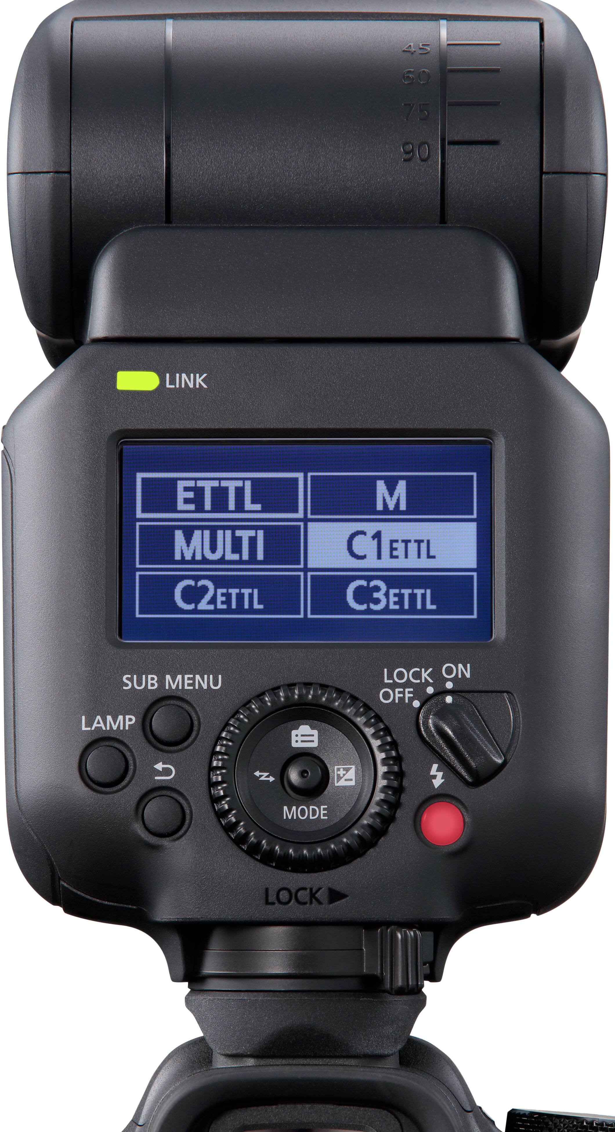 45 60  
75  
90  
LINK  
ETTL MULTI C2ETTL  
M C1ETTL  
SUB MENU LAMP  
LOCK ON OFF  
D  
MODE  
LOCK