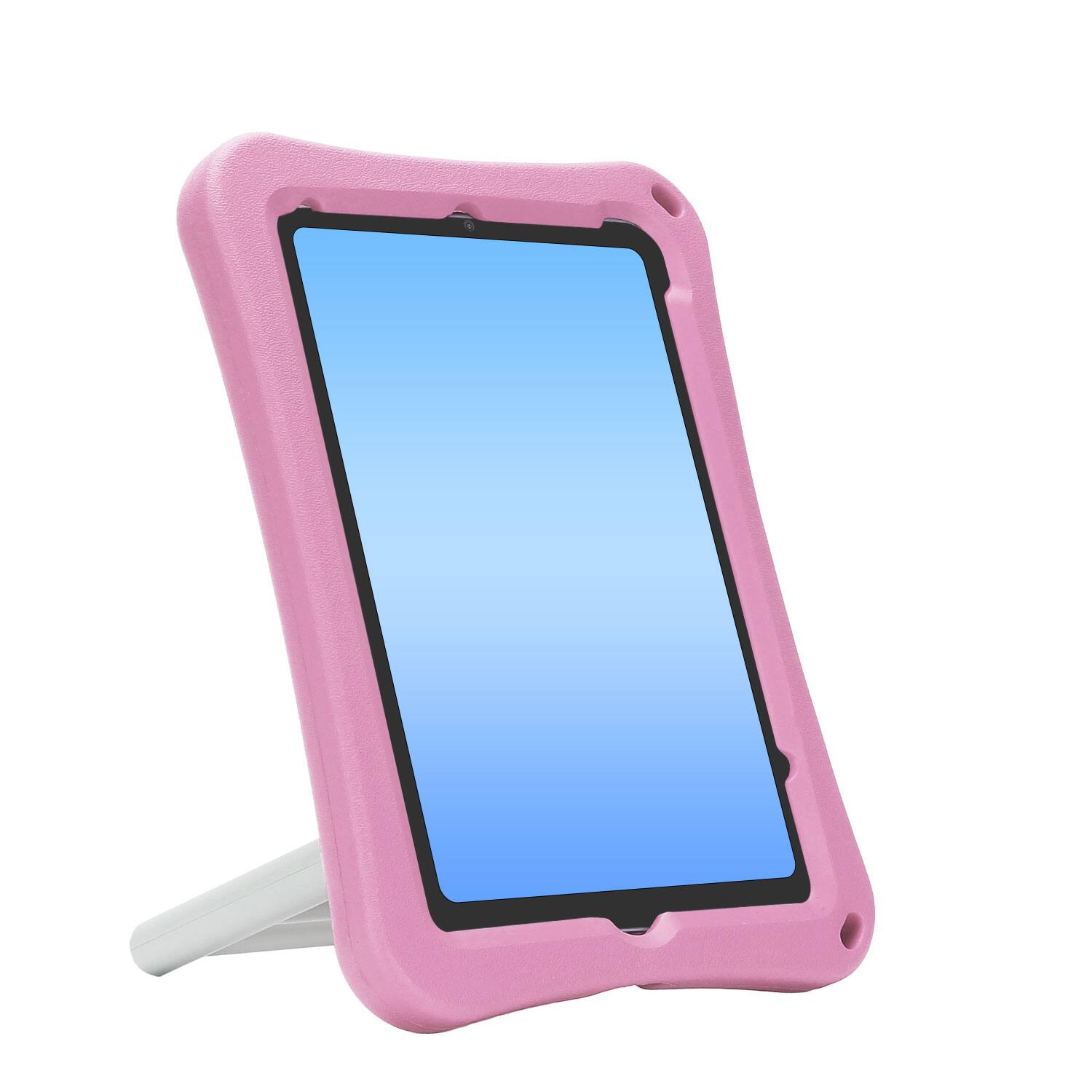 Alt View 3. Dteck - for Apple iPad mini (A17 Pro) 2024/iPad mini 6th Gen 8.3-inch 2021 Rugged Case,Shockproof TPU Cover with Rotating Stand - Pink.