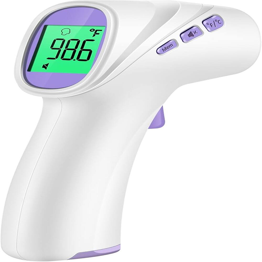 RTMB - No-Touch Digital Thermometer with LCD Backlight Display, Fever - Purple