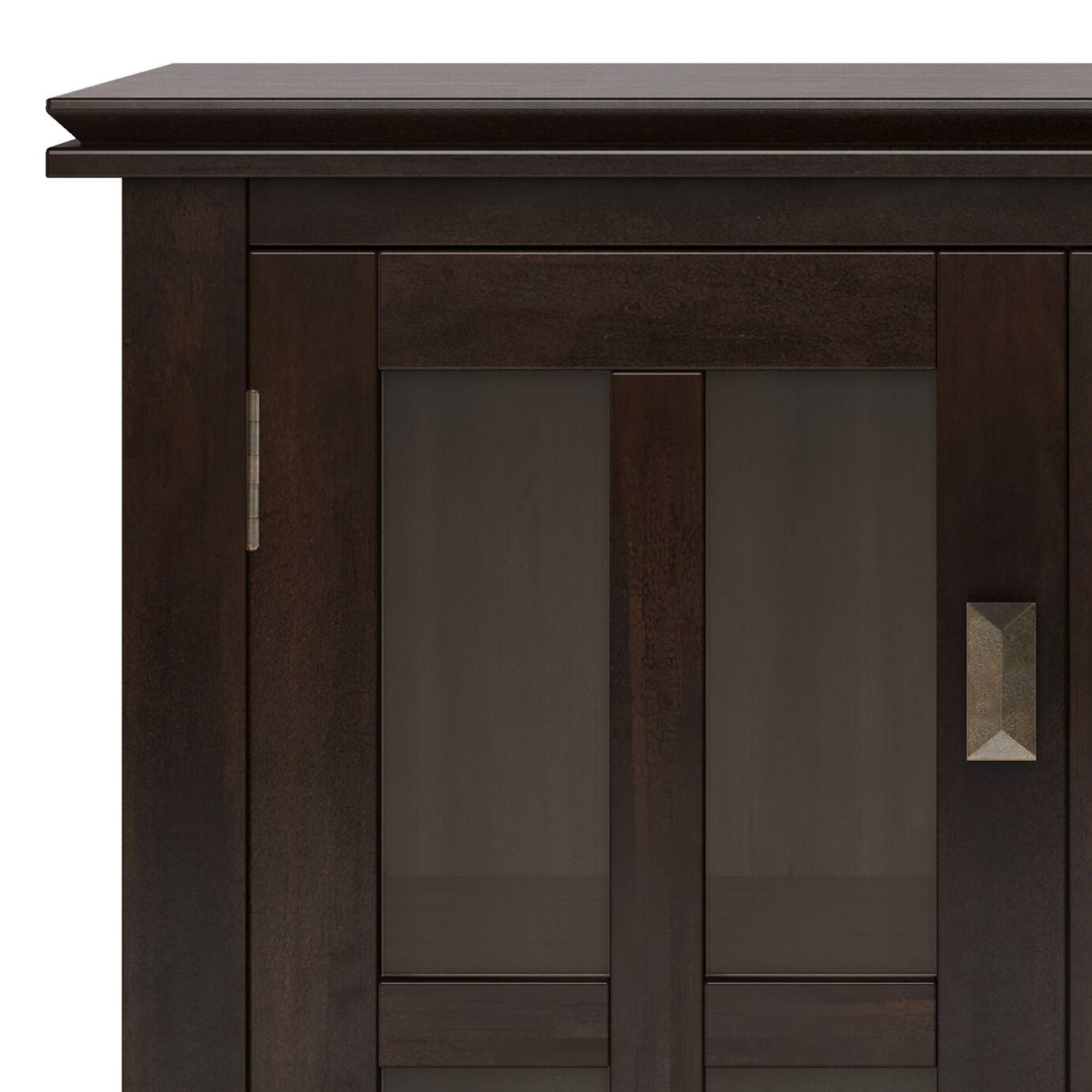 Alt View 13. Simpli Home - Artisan Low Storage Cabinet - Tobacco Brown.