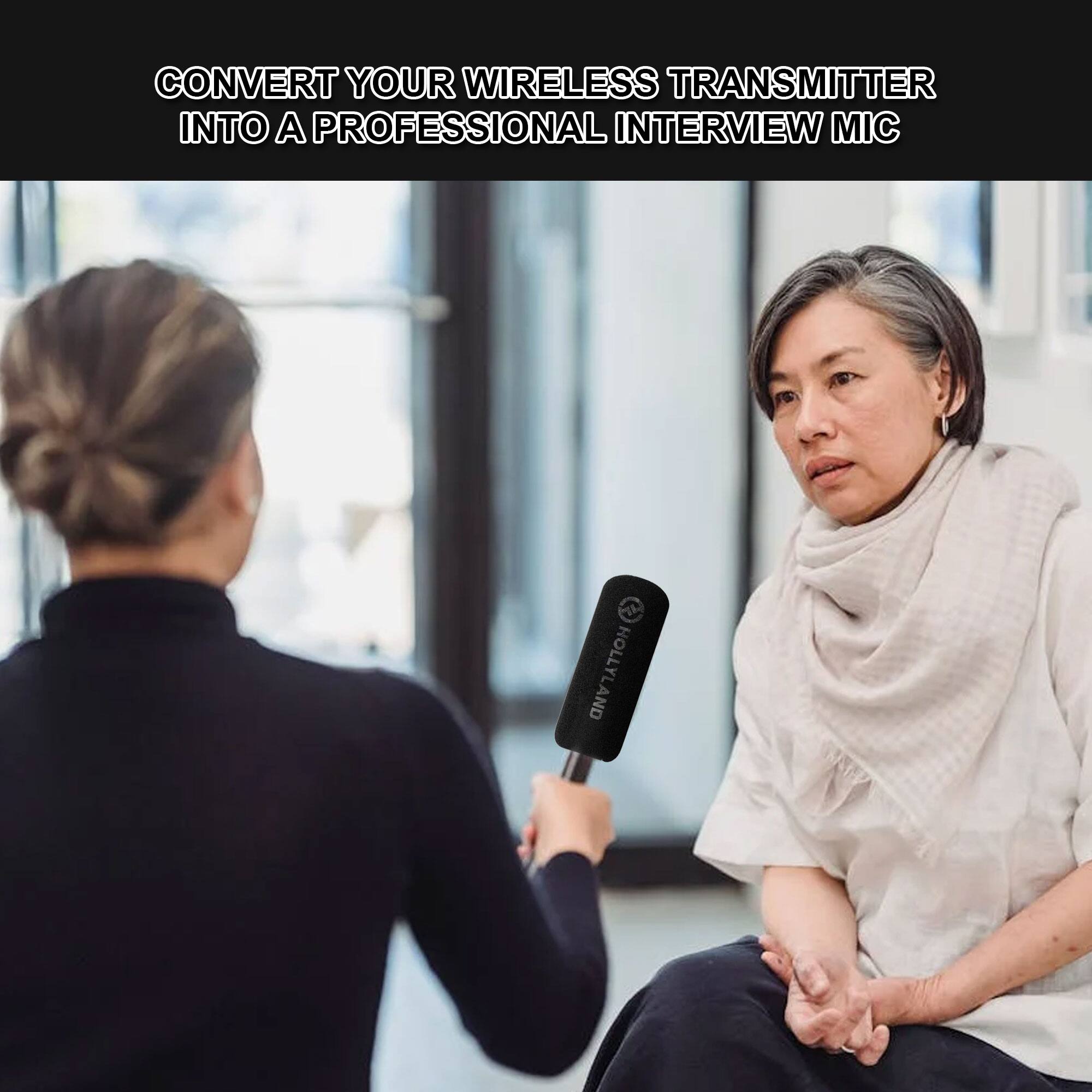 CONVERT YOUR WIRELESS TRANSMITTER INTO A PROFESSIONAL INTERVIEW MIC