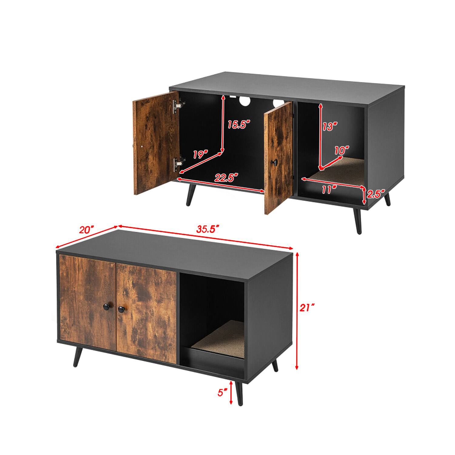 15.5" 13" 19" 10" 22.5" 11" 20" 35.5" 21" 5"