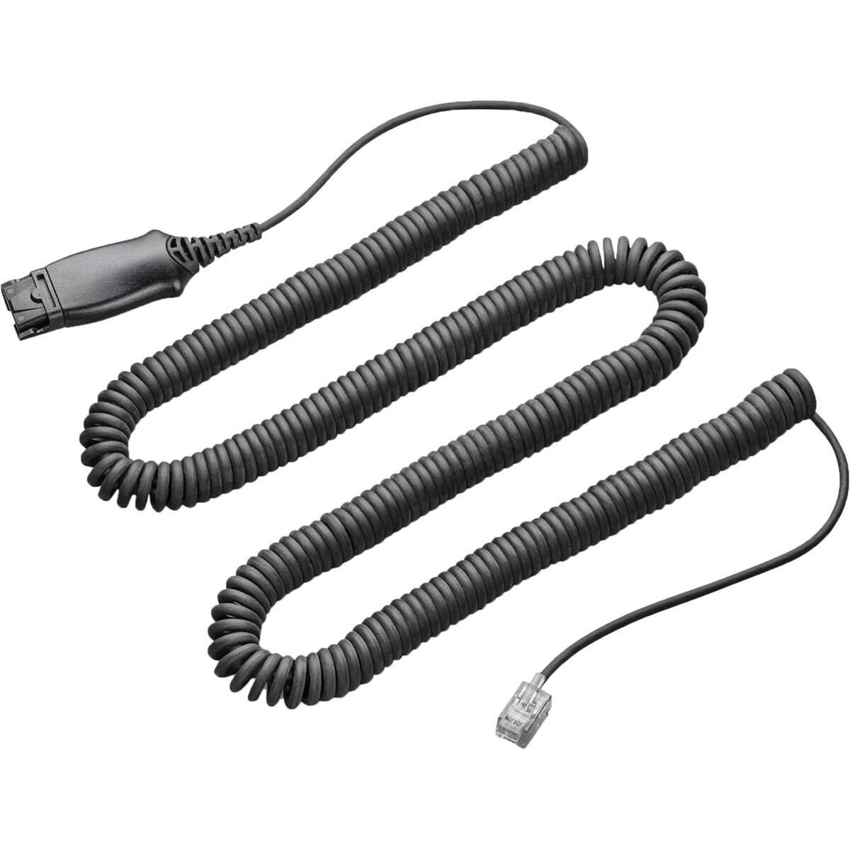 Front. HP - HP Poly APU-76 Electronic Hook Switch Adapter Cable, TAA Compliant, Black.