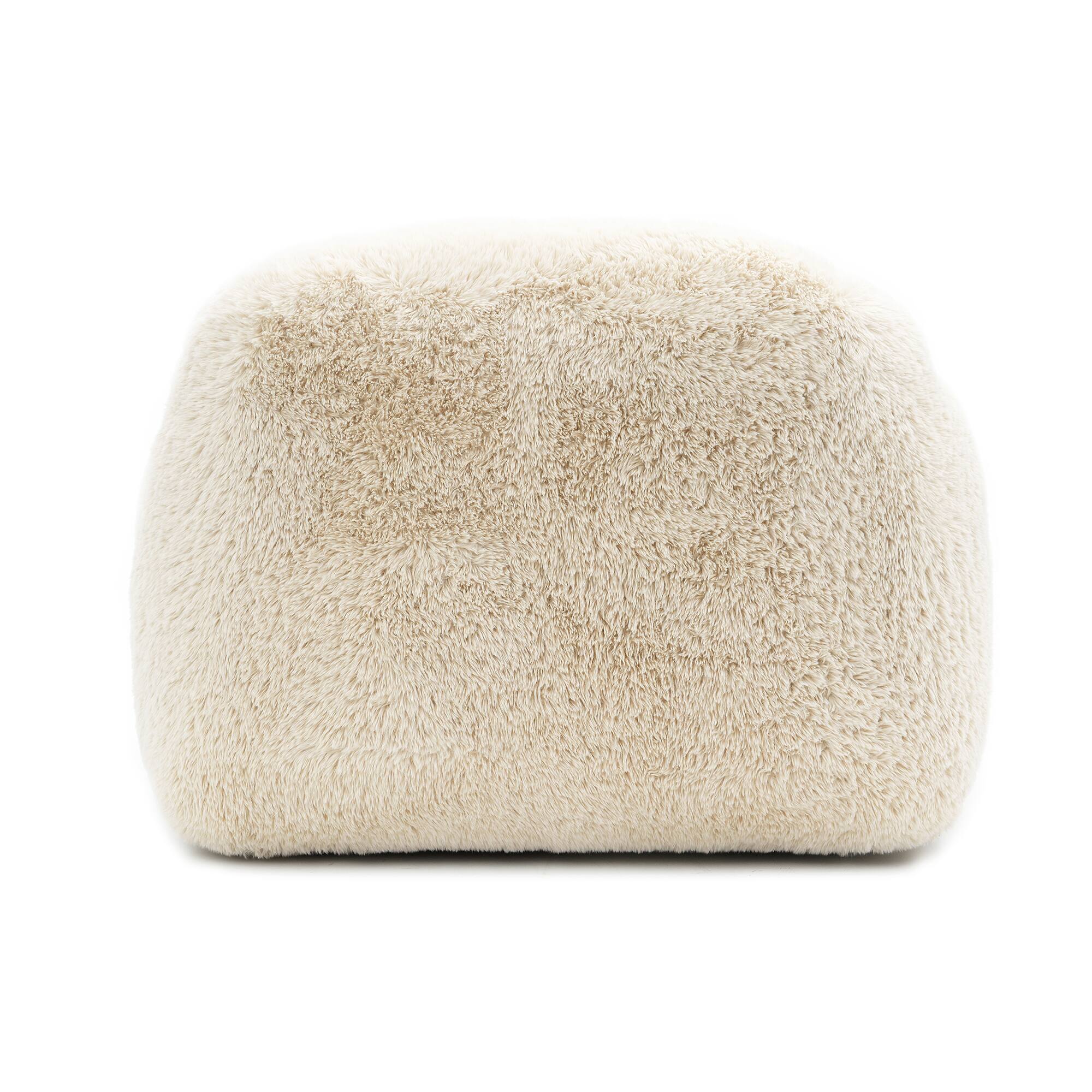 Alt View 4. Vaczon - Plush 360° Swivel Chair with Long Pile Shaggy Accent Chair with Included Ball Pillows for Living Room or Bedroom - Sand.