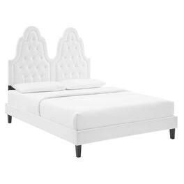 Modway - Alexandria Tufted Performance Velvet Twin Platform Bed - White