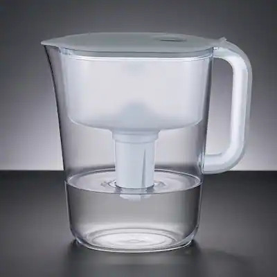 Front. FC Design - Freco 10.5 cup / 2.5L Water Filter Pitcher with 1 Filter, NSF42/53 Certified, Brita filter compatible, BPA Free - Grey.