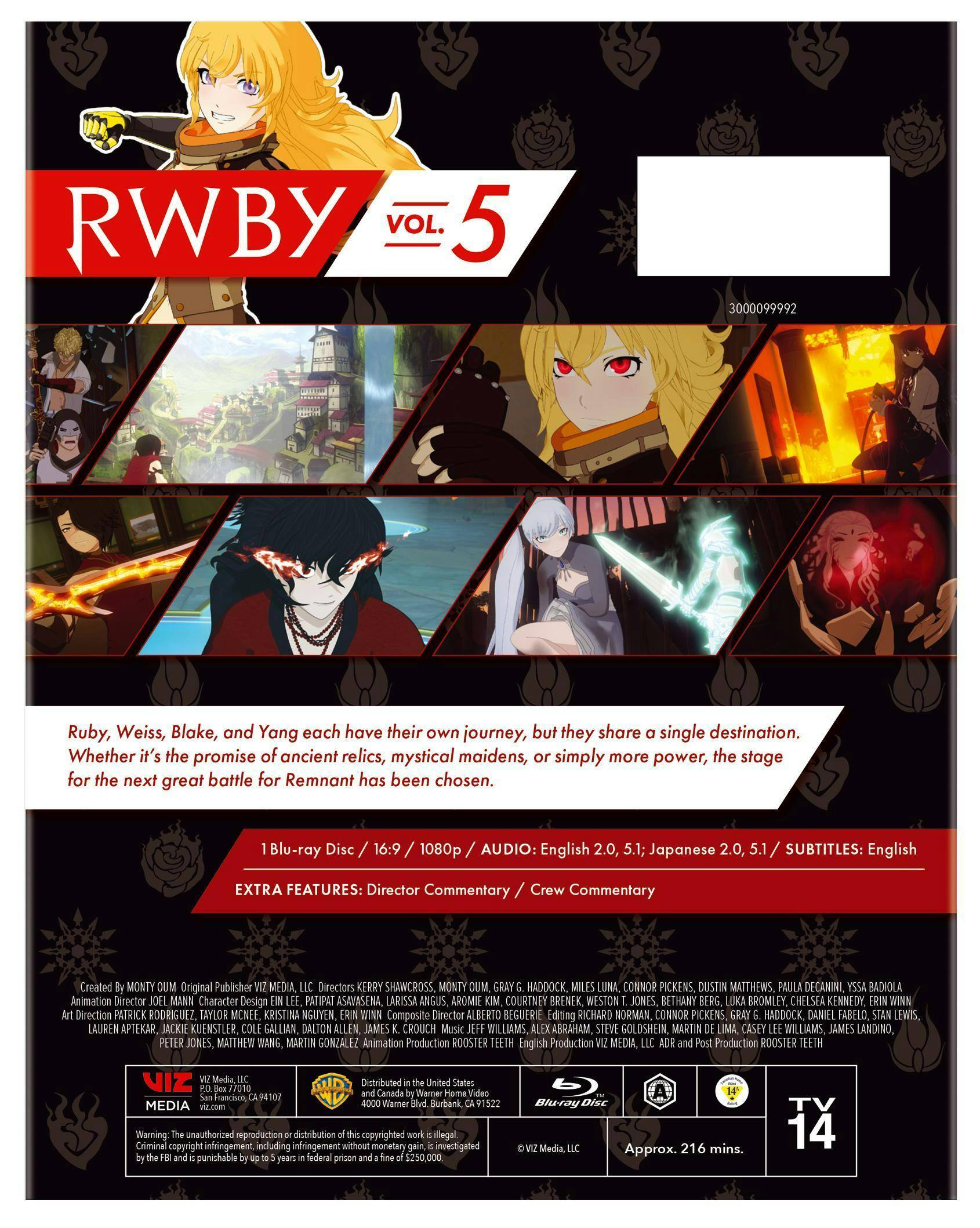 Back. RWBY Volume 5   - BLU-RAY.