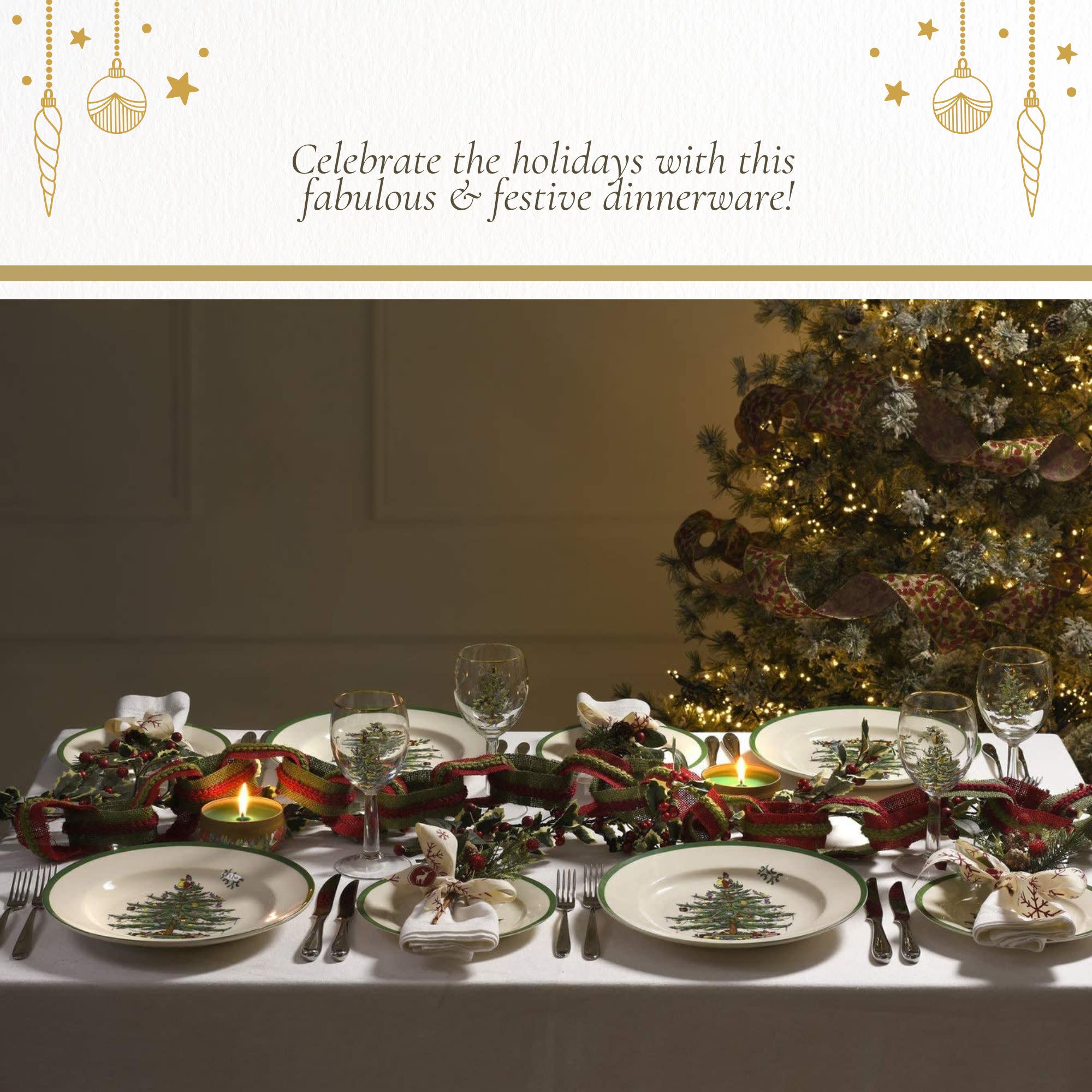 Celebrate the holidays with this fabulous & festive dinnerware!