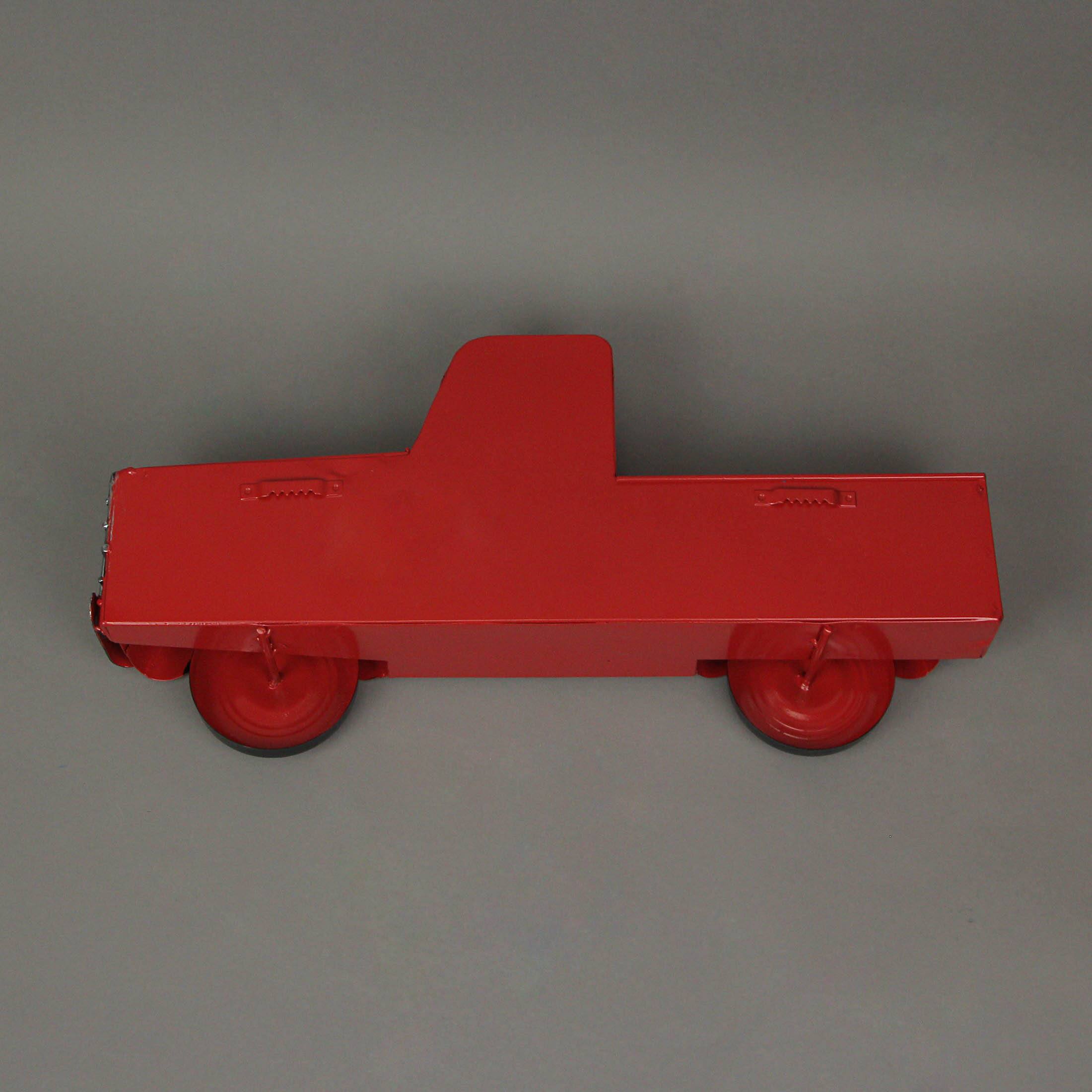 Alt View 2. Things2Die4 - Metal Red Vintage Pickup Truck Wall Pocket Farmhouse Decor Sculpture 16.25 Inches Long - Red.