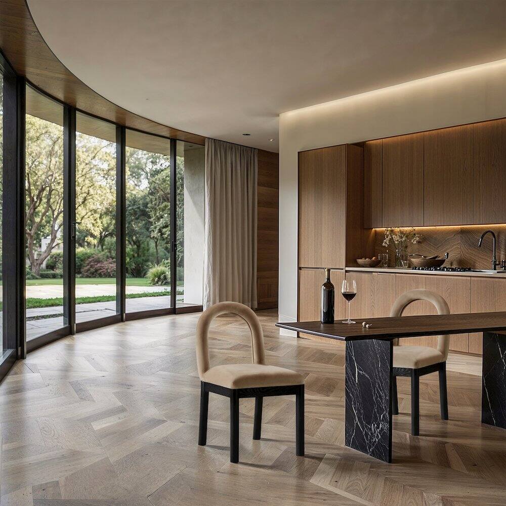 Alt View 1. Meridian Furniture - Conrad Beige Velvet Dining Chair - Beige.