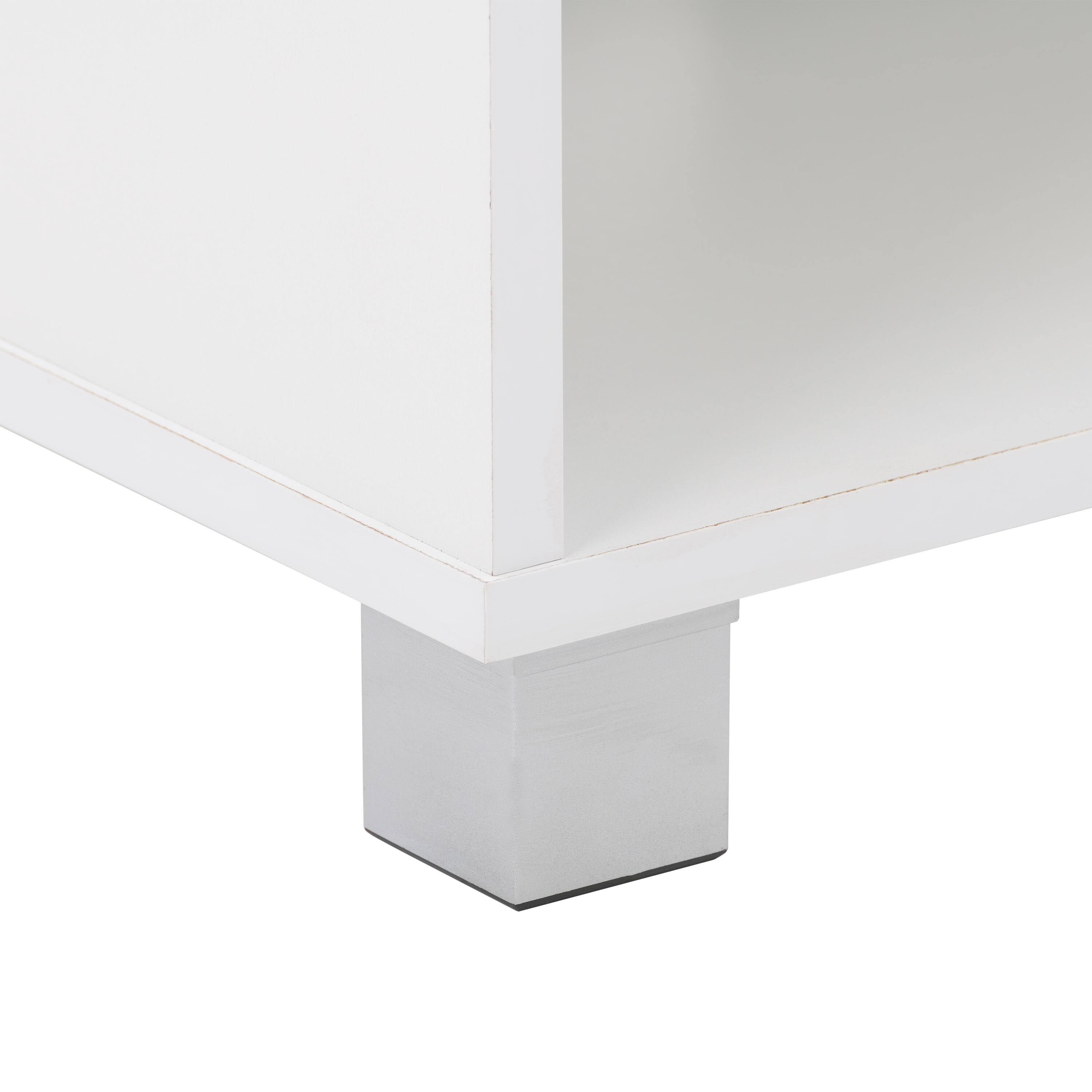 Alt View 16. CorLiving - Hollywood Collection TV Stand with Open Cabinets for Most TVs up to 85" - White.