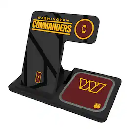 Keyscaper - Washington Commanders 3-In-1 Wireless Charger - Multicolor