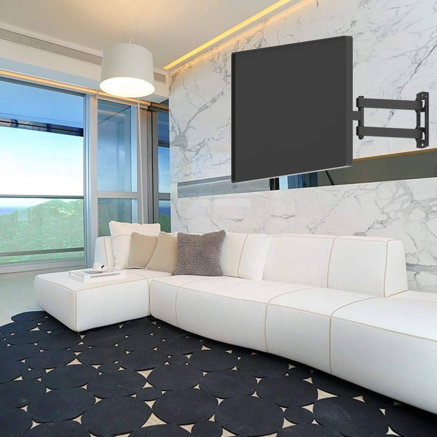 Angle. Dazzed Corner - Full Motion TV Monitor Wall Mount for 13-42'' Screens, Swivel Tilt, VESA 200x200 - Black.