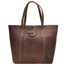 Steel Horse Leather - The Taavi Tote | Handcrafted Leather Tote Bag - Brown