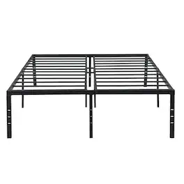 Spaco - Industrial Queen Bed Frame, Reinforced Steel Support, 1000lb Capacity, No Squeak, Under Bed Storage, for Bedroom - Black