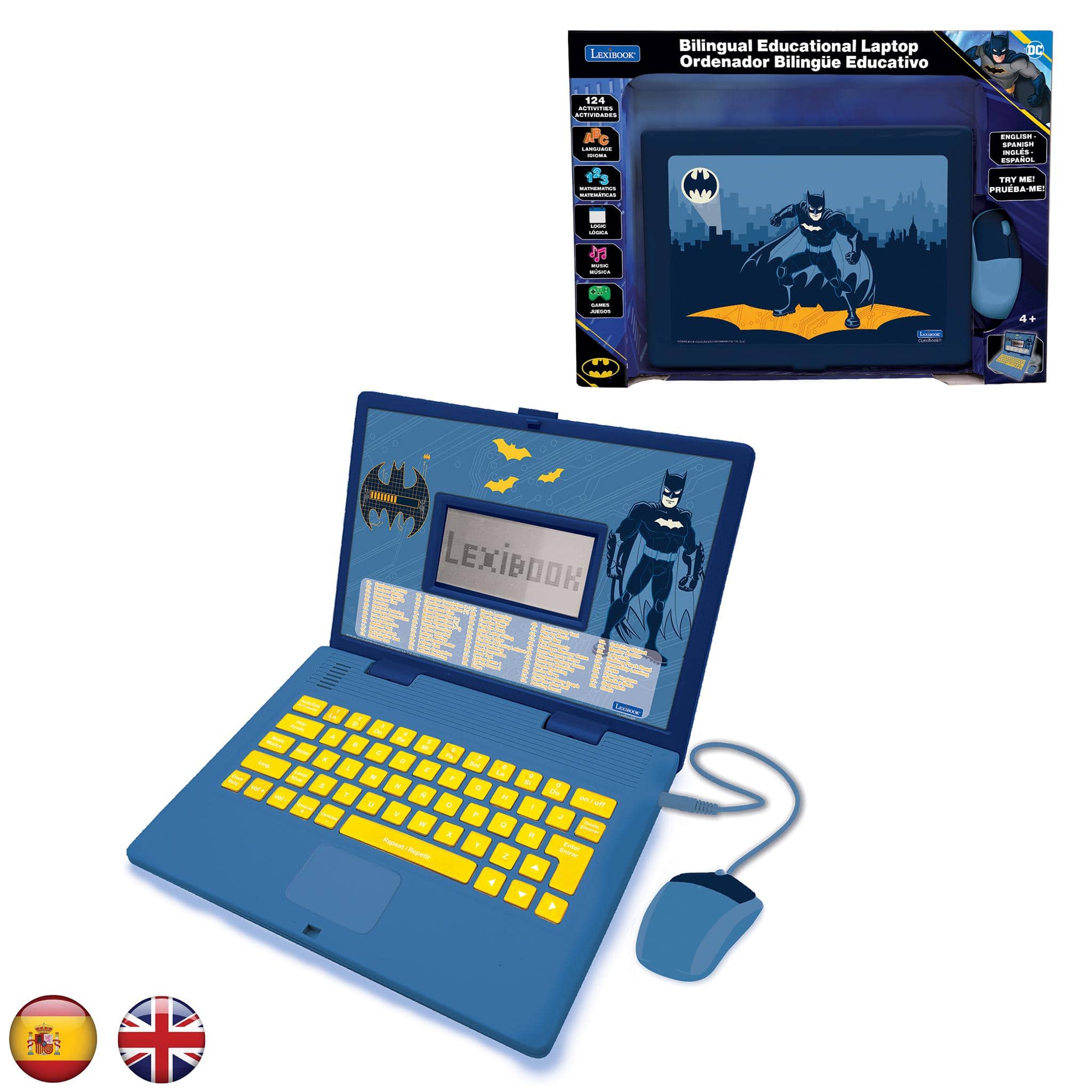 Lexibook - Batman Bilingual Educational Laptop with 124 Activities