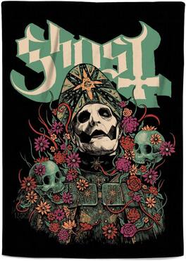 PopMarket - Ghost - Rocksax - Ghost - Bliss - Sherpa Fleece Blanket (60 in x 80 in) - Multicolor
