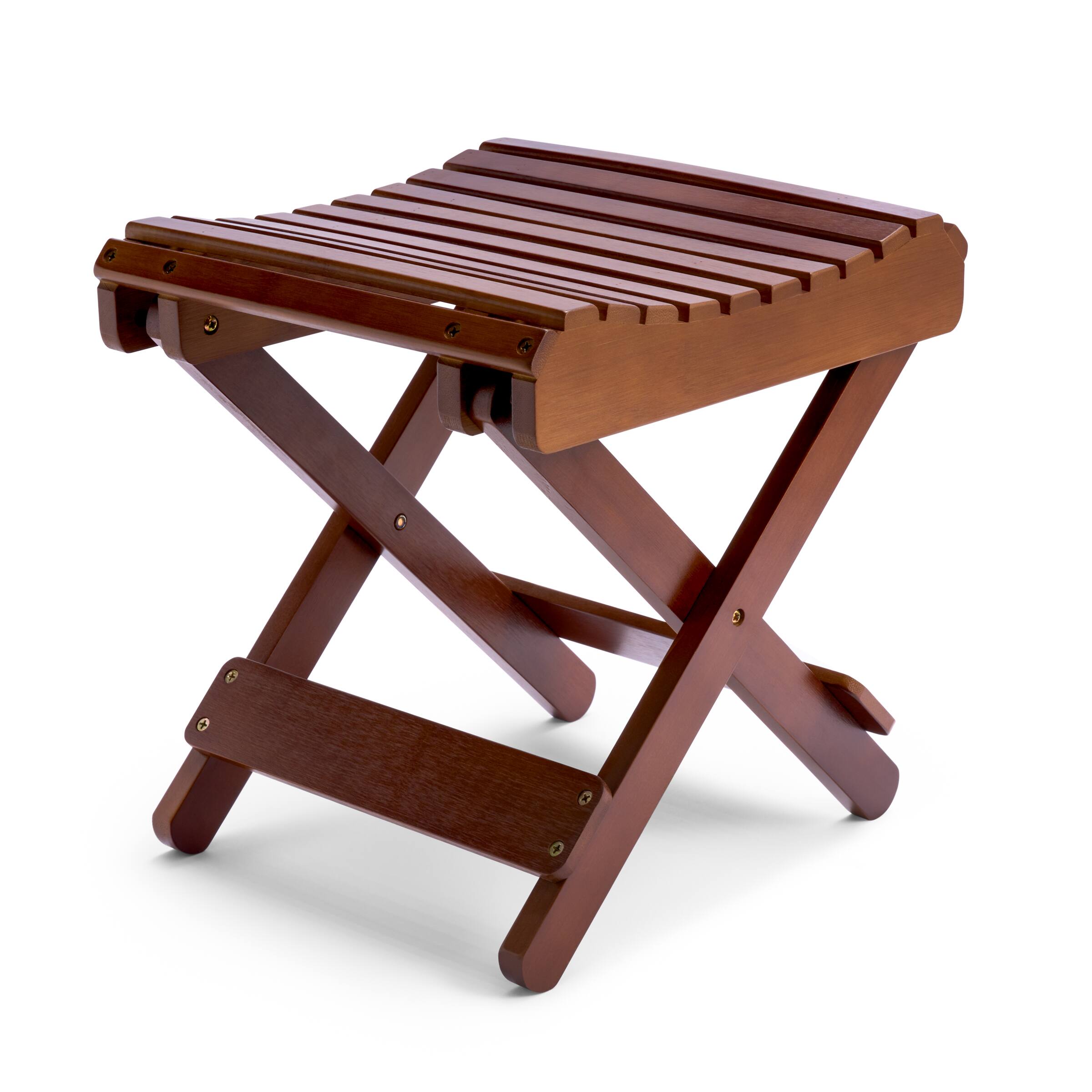 Front. Sorbus - Sorbus Foldable Shower Stool, Bamboo Foot Rest & Shaving Stool for Inside Shower, Portable Step Stool, Folding Bench - Brown.