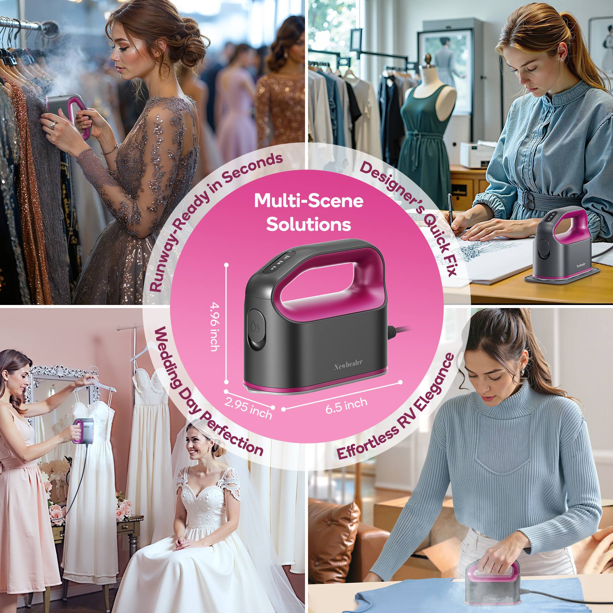 - Runway-Ready in Seconds
- Multi-Scene Solutions
- Designer's Quick Fix
- Wedding Day Perfection
- Effortless RV Elegance
- 4.96 inch
- 2.95 inch
- 6.5 inch