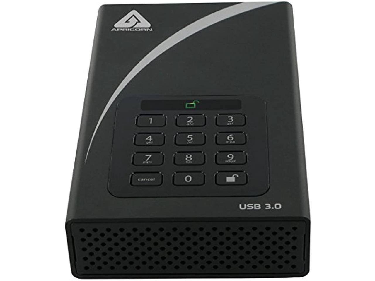 APRICORN

1 2 ab 3 det 4 ghe 5 6 mAD 7 purs 8 9 w cancel O USB 3.0