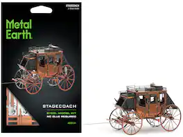 Model Kit Wild West Stagecoach (Moderate Difficulty) Steel Model by Metal Earth - Multi