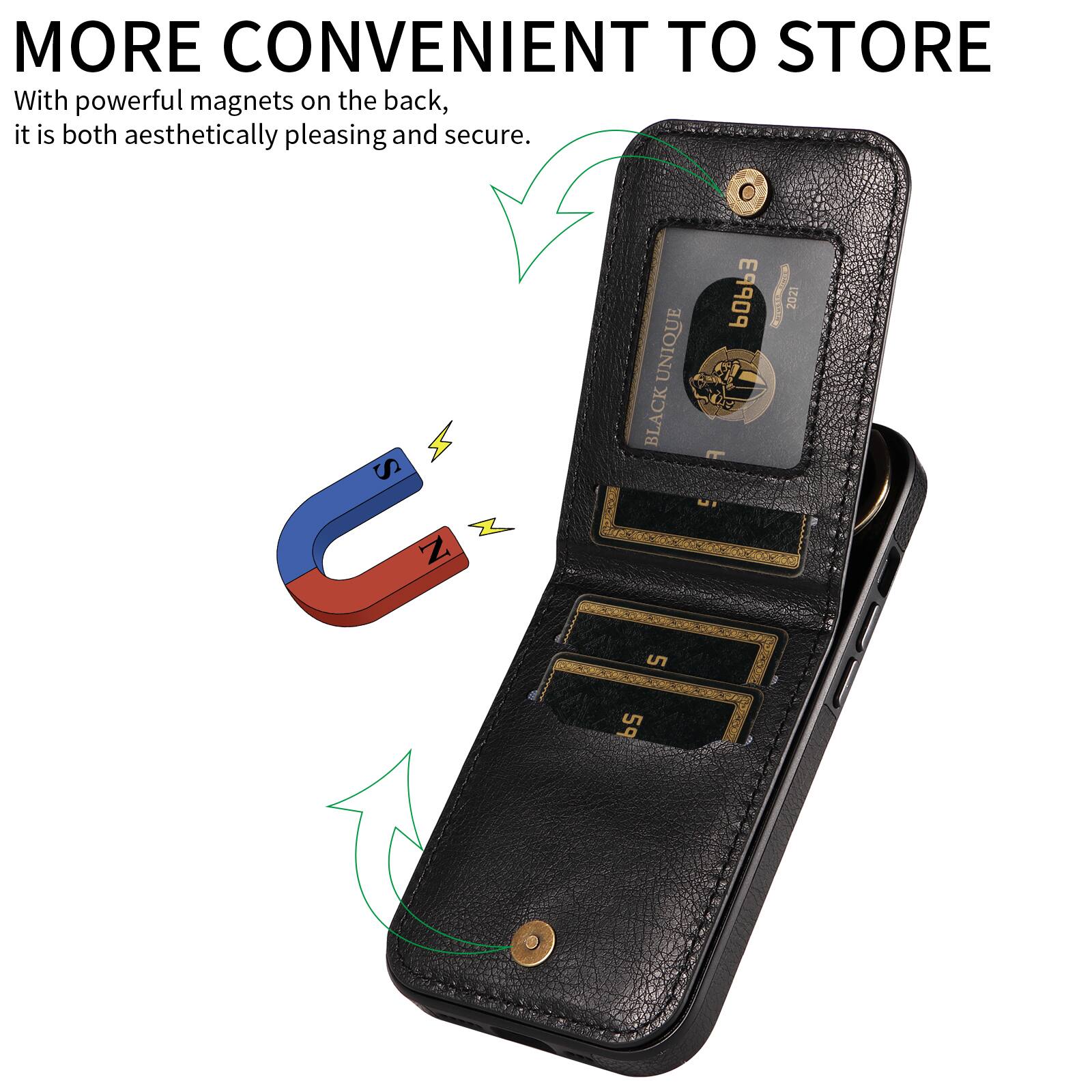 MORE CONVENIENT TO STORE

With powerful magnets on the back, it is both aesthetically pleasing and secure.

M S Z N POPP3 I 2021 UNIQUE BLACK F MI 5 59