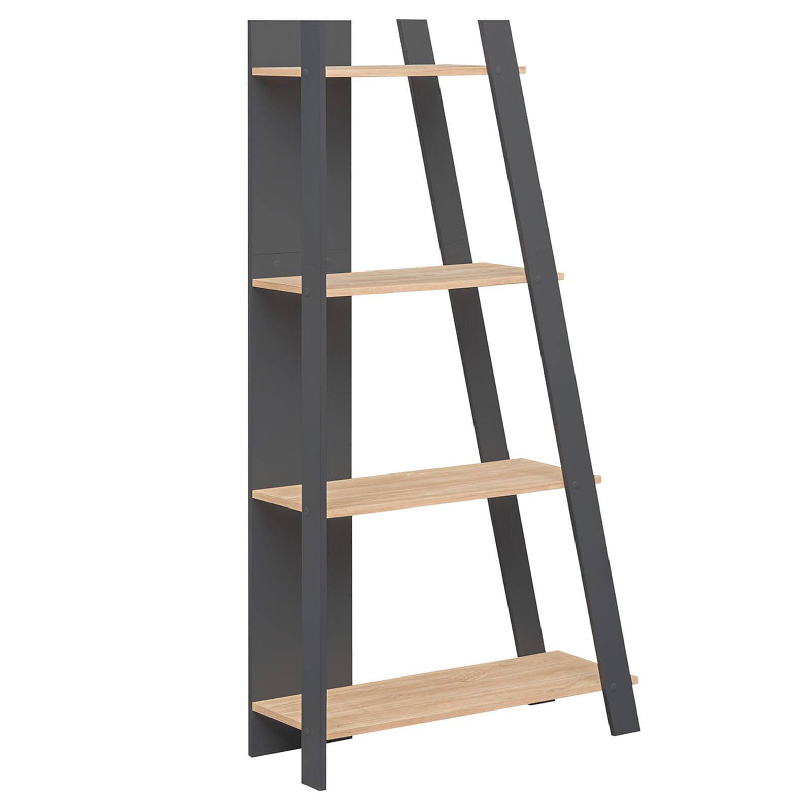 Alt View 8. Gymax - Gymax 4-Tier Modern Bookshelf Wooden Vertical Display Book Shelf for Small Space Gray & Natural - Gray.