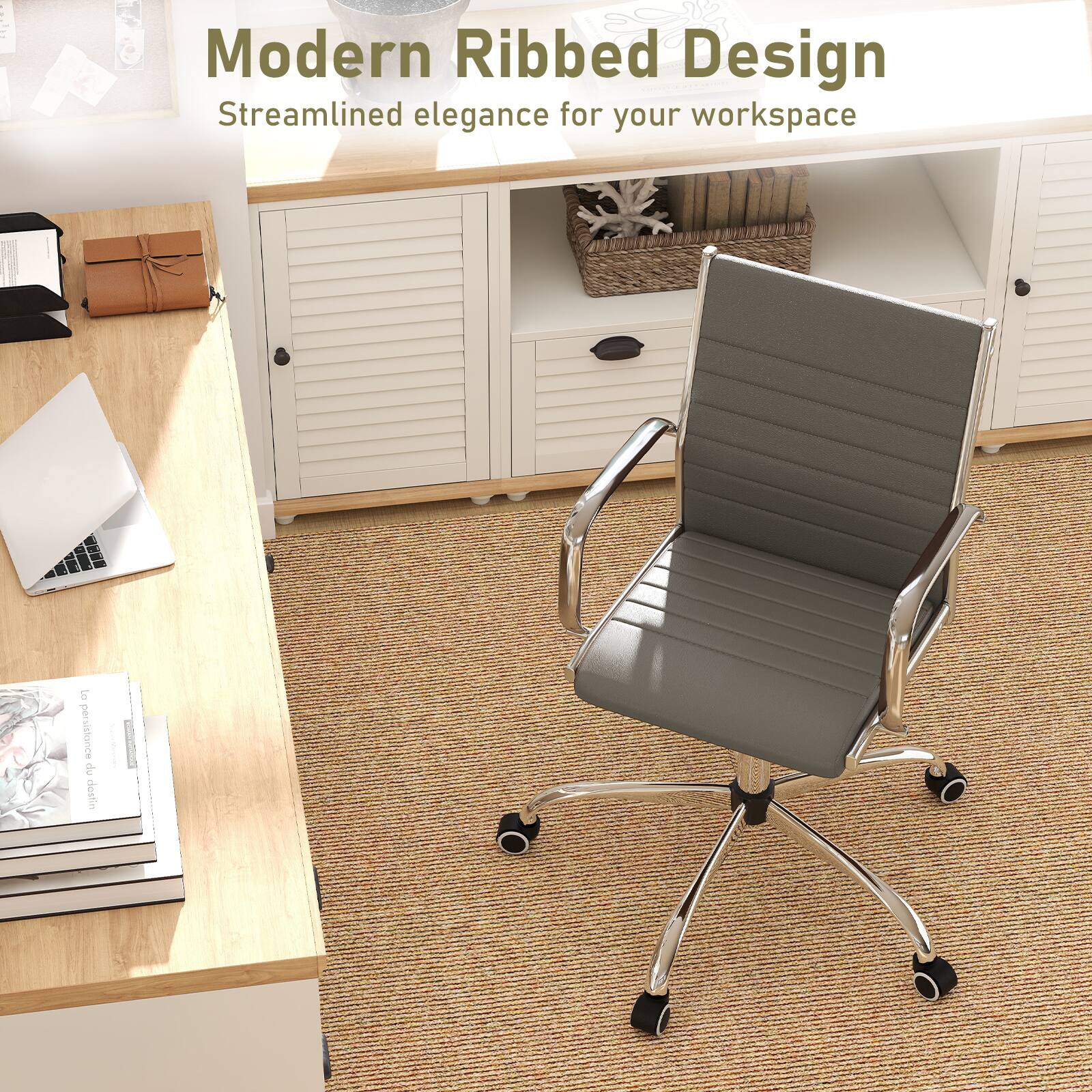 Modern Ribbed Design  
Streamlined elegance for your workspace