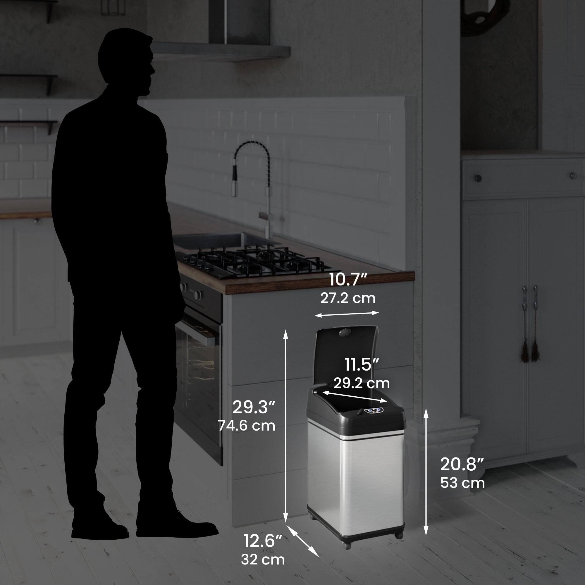 10.7" 27.2 cm  
29.3" 74.6 cm  
11.5" 29.2 cm  
20.8" 53 cm  
12.6" 32 cm