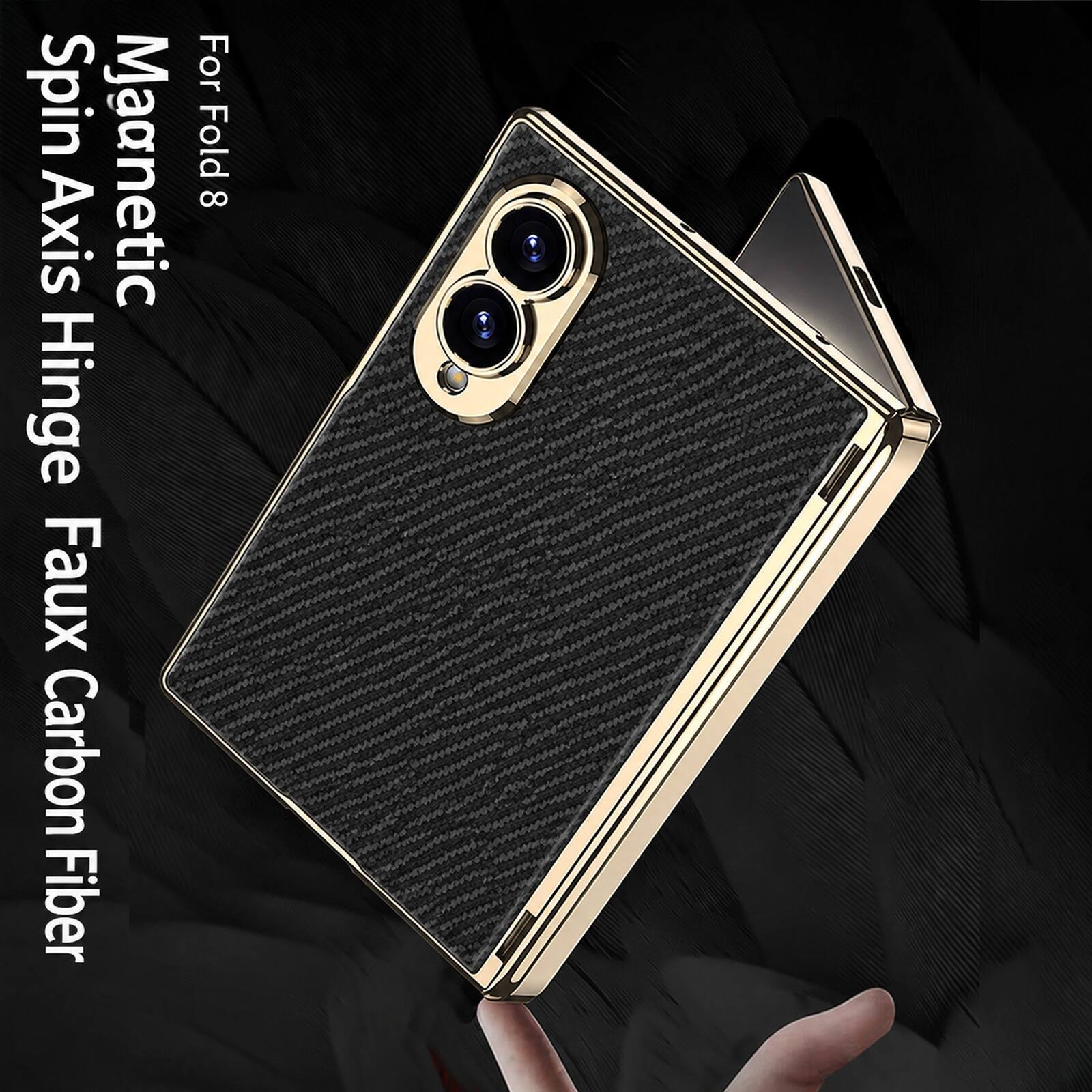 For Fold 8  
Magnetic  
Spin Axis Hinge  
Faux Carbon Fiber
