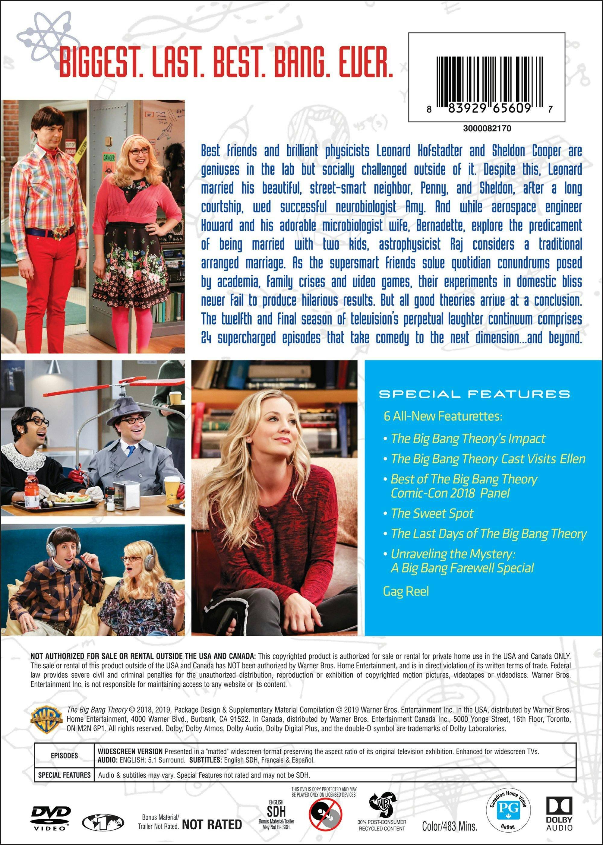 Angle. The Big Bang Theory: The Twelfth and Final Season (Box Set) [DVD].