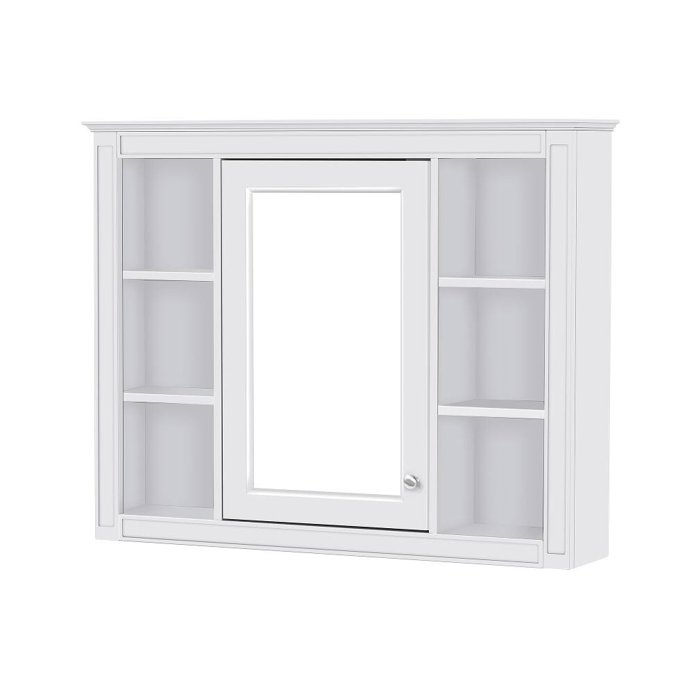 Alt View 6. Loheer - Loheer 36 inch Bathroom Vanity with Medicine Cabinet, Modern Single Sink Vanity, White - White.