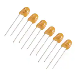 Unique Bargains - Tantalum Capacitor 10uF 25V Yellow Radial Dipped, for Circuit Boards/DIY/Computer, 6pcs - Orange