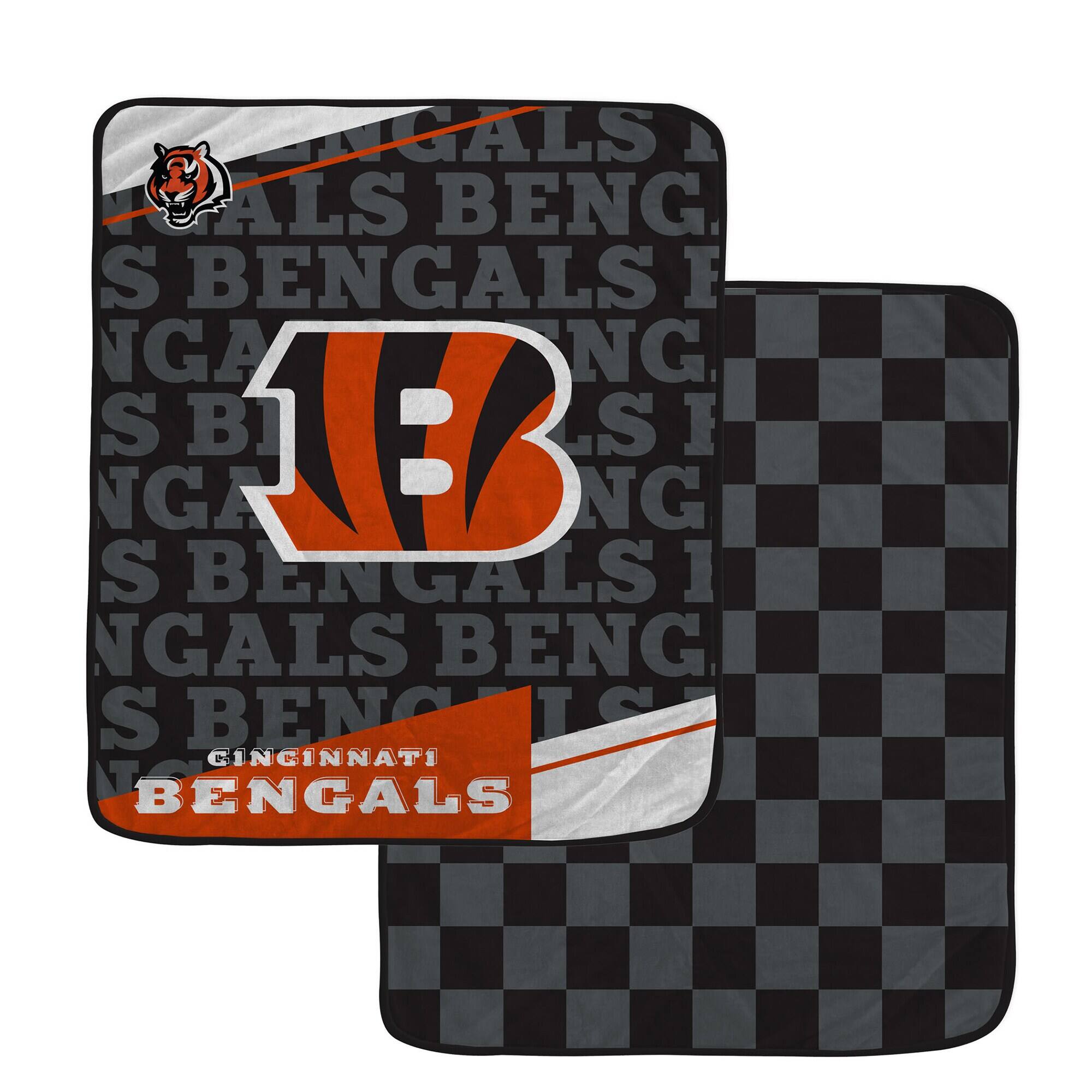 Pegasus - Cincinnati Bengals 60" x 70" Diagonal Ghost Checkered Double-Sided Blanket - Multicolor