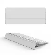 Front. Dexnor - Case for Apple Magic Keyboard with Touch ID/Lock Key 2021/2024, Dust-Proof Protective Slim Leather Keyboard Cover - White.