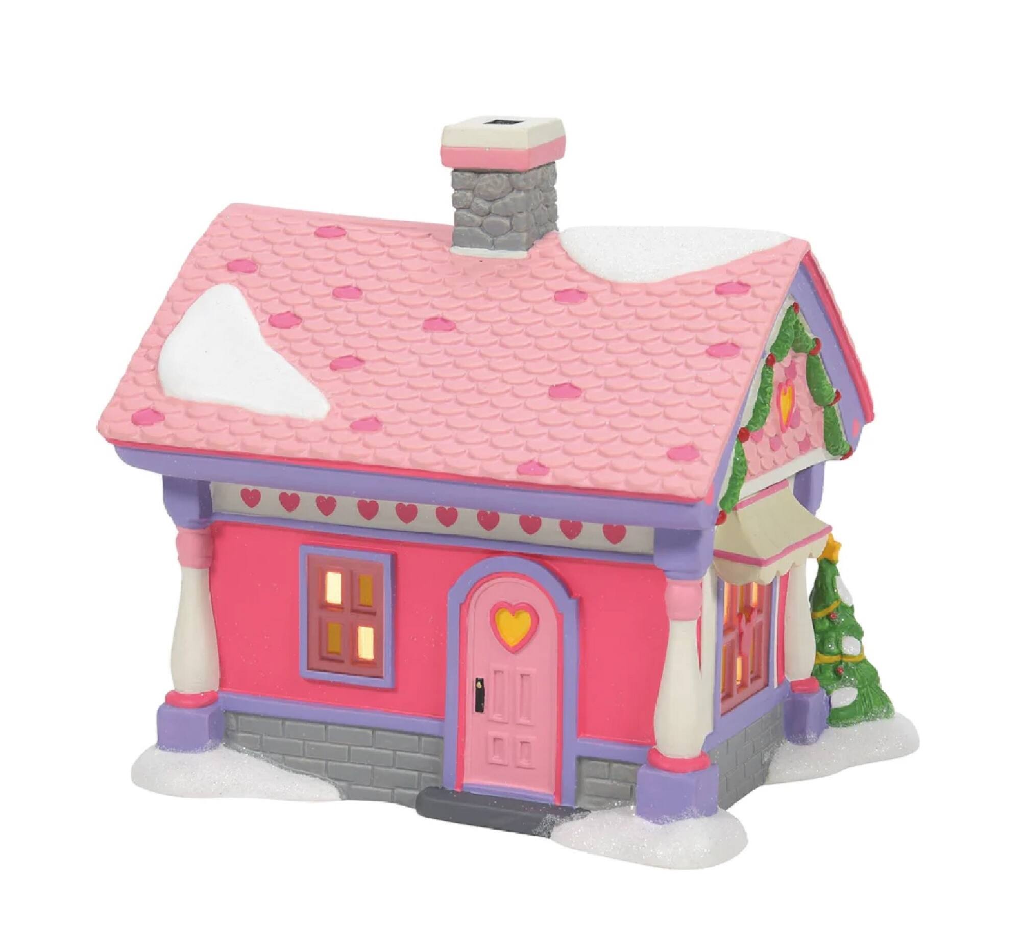 Alt View 1. Department 56 - Set of 2 Department 56 Disney Christmas Lighted Minnie's Shoe Boutique #6010494 - Pink.