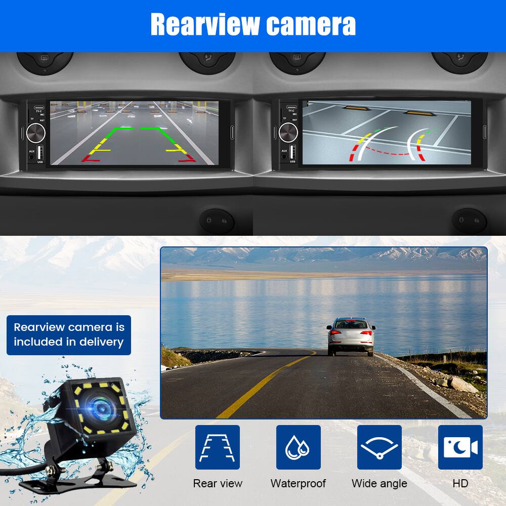 Rearview camera

Rearview camera is included in delivery

Rear view Waterproof Wide angle HD
