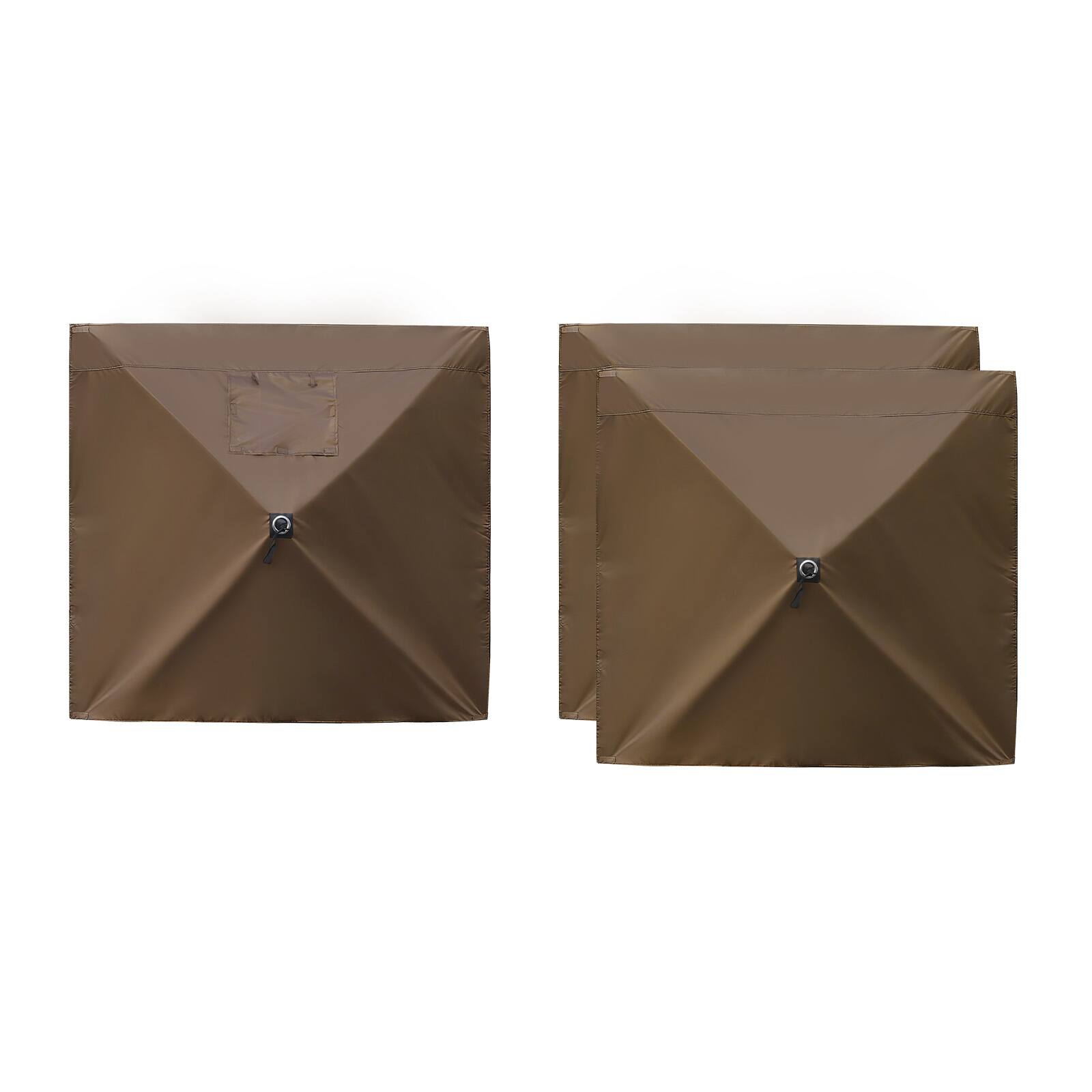 Alt View 5. VEVOR - Canopy Sidewalls, 5.67x4.85 ft, Canopy Tent Walls with Waterproof and Sunlight Protection Layer, One-Sided Window Design - Brown.