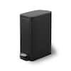 Front. Innovaze - 1.6 Gal./ 6L Slim Step Trash Can with Soft-Close Lid, Stainless Steel Small Garbage Can - Black.