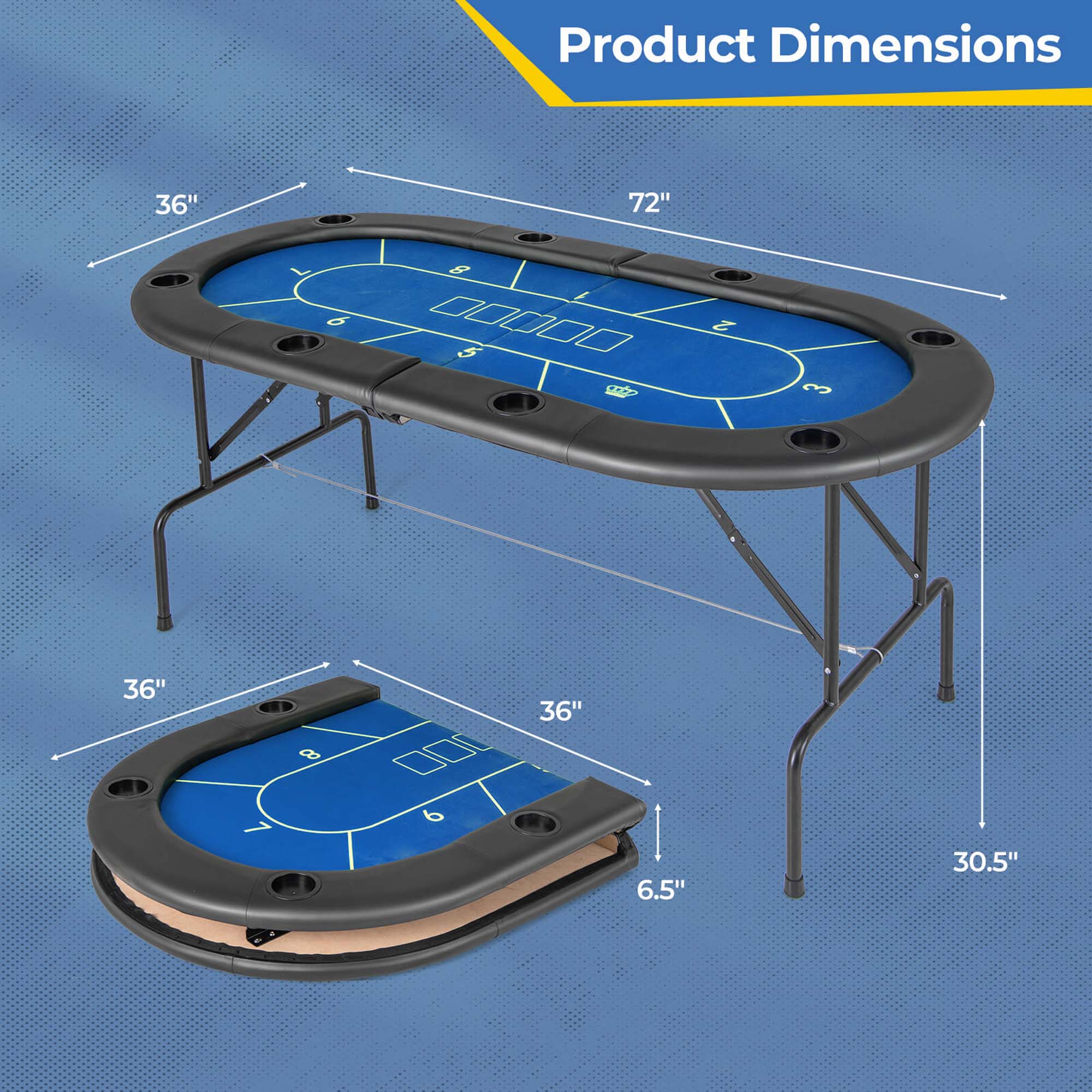 Product Dimensions 36" 72" 6.5" 30.5"