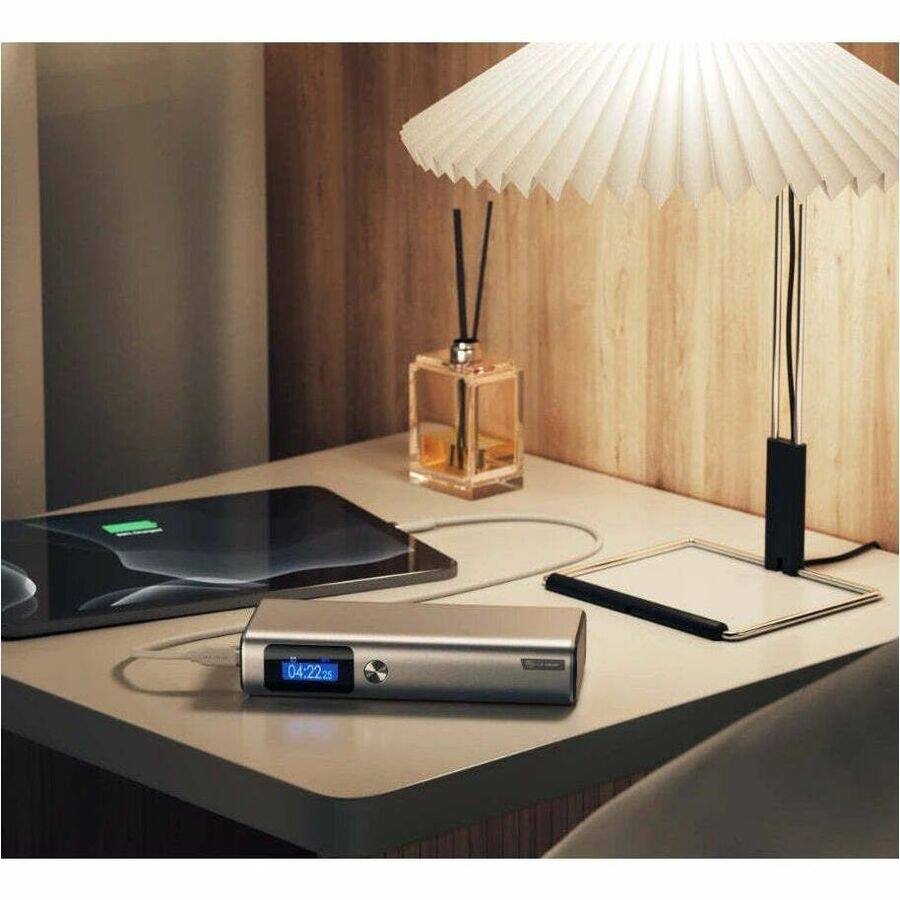 Alt View 3. Alogic - Alogic 20,000mAh power bank with 130W output, USB-C and USB-A ports fast charging laptops, smartphones, and tablets iPad.