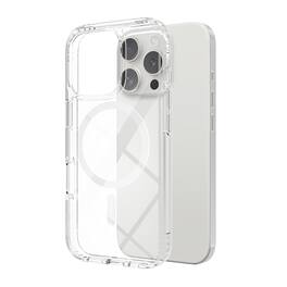 Dteck - Magnetic Case for Apple iPhone 16 Pro Slim Anti Yellow Hard PC Shockproof Cover Wireless Charging Compatible - Clear