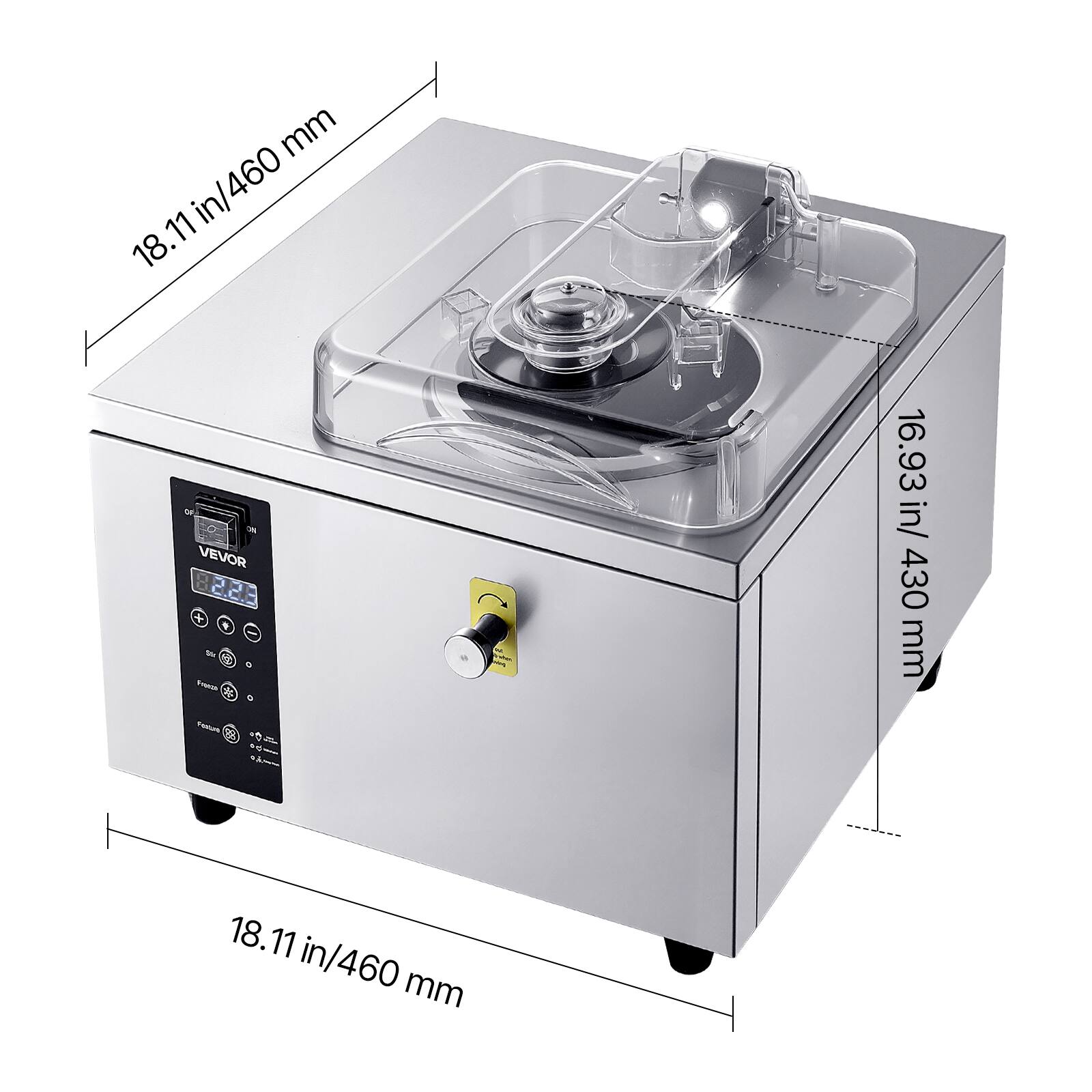 mm 18.11 in/460 460 18.11 VEVOR + Formal Festay 88 00

16.93 in/ 430 mm

18.11 in/460 mm