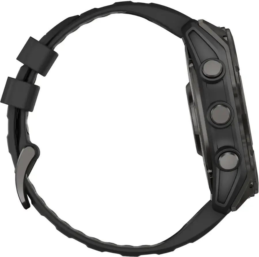 Alt View 6. Garmin - fēnix 8 AMOLED Sapphire GPS Smartwatch 51mm Fiber-reinforced polymer - Carbon Gray DLC Titanium.