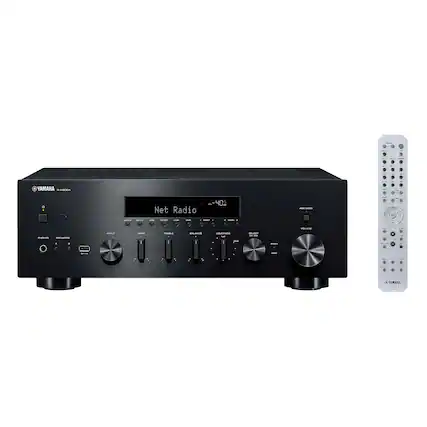 Front. Yamaha - Bluetooth 120-Watt 2.0-Channel Network Stereo Receiver with Remote - Black.