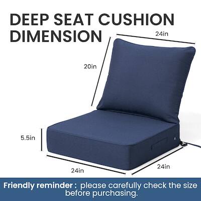 DEEP SEAT CUSHION  
DIMENSION: 24in x 20in x 5.5in x 24in  

Friendly reminder: please carefully check the size before purchasing.