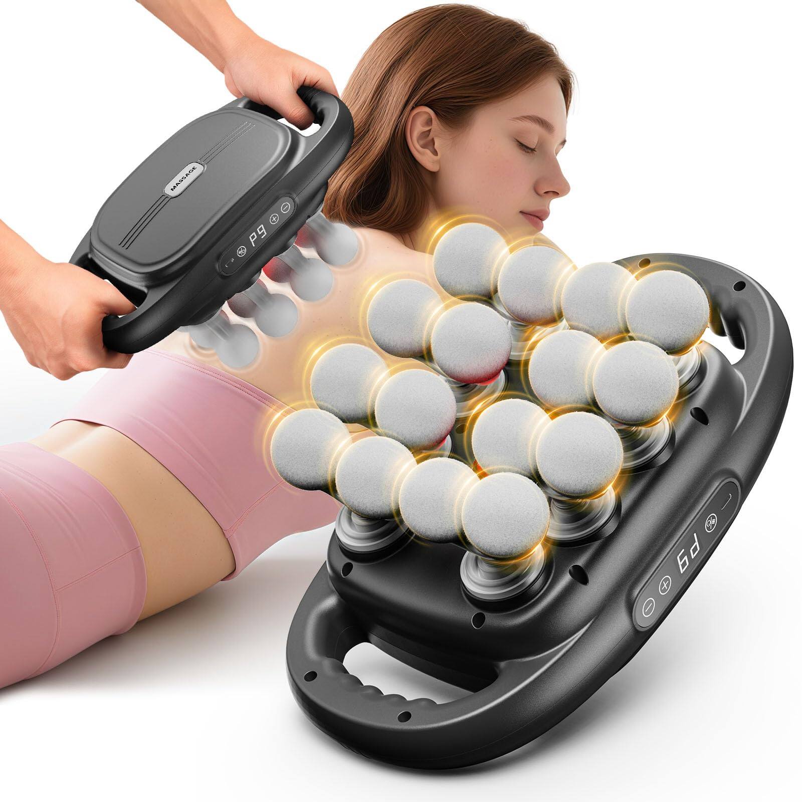 Front. Live At Space - 6-Head Deep Tissue Massage Gun, 9 Modes 9 Speeds, Quiet Percussion for Neck Back Legs - 642146671005.